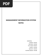 Management Information System Notes