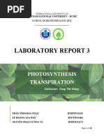 Laboratory Report 3: Photosynthesis Transpiration