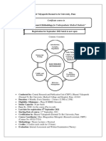 Certificate Course in Basic Research Methodology For Undergraduate Medical Students 190821