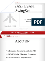 Owasp Esapi Swingset: An Introduction by Fabio Cerullo