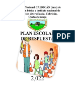 Plan Escolar de Respuesta 2022 Inca Ined