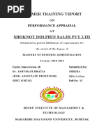 Summer Training Teport: Shoknot Dolphin Sales PVT LTD