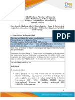 Guía de Actividades y Rúbrica de Evaluación - Unidad 2 - Fase 2 - Determinar Requisitos Enfocados A La Gestión Ambiental y Seguridad y Salud en El Trabajo