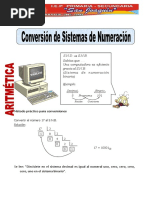 Conversion de Sistemas de Numeracion SECUNDARIA