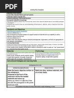 Extended Warm-Up Lesson Plan