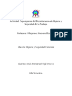 Organigrama Del Departamento de Higiene y Seguridad de Tu Trabajo.