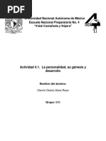 4.1 - La Personalidad, Su Génesis y Desarrollo - Osorio Osorio - Alma Rosa