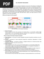 Cell Transport Mechanisms