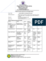 Department of Education: ANNEX 9 Project Work Plan and Budget Matrix