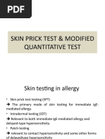 Skin Prick Test & Modified Quantitative Test