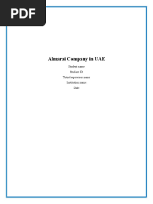 Almarai Company in UAE Revision