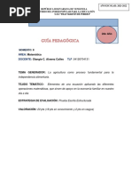 1 Guía Pedagógica. Ecuaciones. 2do Año. II Momento-1