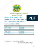 Debre Markos University Burie Campus: Logic in Computer Science Group Assignment