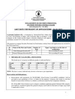 Detailed Advertisement of Engagement of Security Personnel On Fixed Tenure Co DGn7Hl2