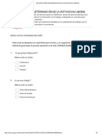 Encuesta Sobre Motivación Laboral GRANJA AVICOLA MB - Formularios de Google