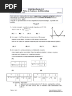 Colégio Paulo Vi Ficha de Avaliação de Matemática