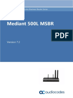 AUDIOCODES Mediant 500l MSBR Users Manual Ver 72