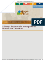 A França Equinocial e A Conquista Do Maranhão e Grão-Pará