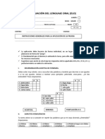 Evaluación Del Lenguaje Oral Elo