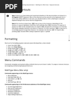 Math Type Short Cuts