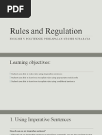 Rules and Regulation: English V Politeknik Perkapalan Negeri Surabaya