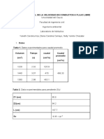 Inf 3. VARIACIÓN VERTICAL DE LA VELOCIDAD EN CONDUCTOS A FLUJO LIBRE