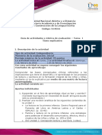 Guía de Actividades y Rúbrica de Evaluación - Actividad Inicial - Tarea 1 - Texto Explicativo