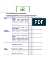 Lista de Cotejo Del Diagnóstico Socioeducativo