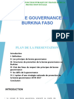 La Bonne Gouvernance Au Burkina Faso