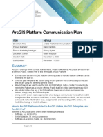 ArcGIS Platform Communication Plan