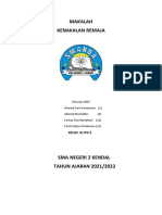 Makalah Kenakalan Remaja: Kelas:Xi Ips 3