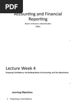 Accounting and Financial Reporting: Master of Business Administration (MBA)