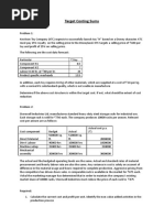 Target Costing Sums