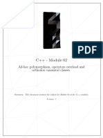 C++ - Module 02: Ad-Hoc Polymorphism, Operators Overload and Orthodox Canonical Classes