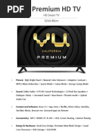 Vu+Premium+2K+TV Specification 32UA