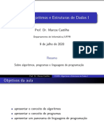 CI1055 Algoritmos e Estruturas de Dados I