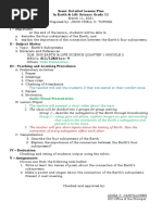 Slide Presentation: Semi-Detailed Lesson Plan in Earth & Life Science Grade 11