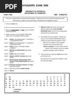 Avogadro Exam 2000