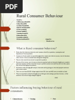 Rural Consumer Behaviour