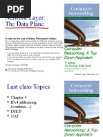 Network Layer: The Data Plane: Computer Networking: A Top Down Approach