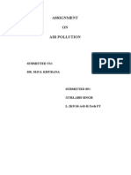 Assignment ON Air Pollution: Submitted To: Dr. M.P.S. Khurana