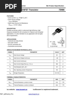 Isc N-Channel MOSFET Transistor 75N08: INCHANGE Semiconductor Product Specification