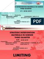 Strategic Intervention Materials in Science Third Quarter S.Y.