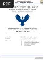 Monografia de Procesal Laboral - Competencia