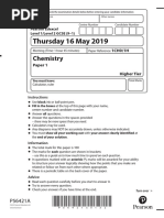 Thursday 16 May 2019: Chemistry