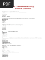 MCQ On RDBMS UNIT 3