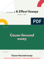 Cause & Effect Essays