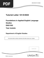 Tutorial Letter 101/0/2022: Foundations in Applied English Language Studies ENG1502 Year Module