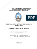 FAUA-UPAO Memoria Tesis TERMINAL TERRESTRE TRUJILLO - 1era Parte. Bach Arq A.Quispe y S.Taba