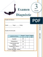 3er Grado - Examen de Diagnóstico (2021-2022)